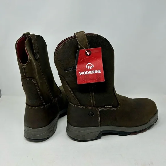 NEW Wolverine Cabor Wellington Waterproof Work Boots Men's Size 10 - Picture 4 of 6